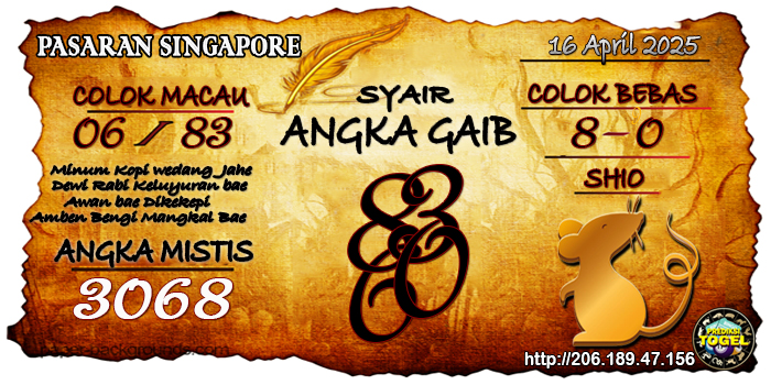 Prediksi Togel Singapore Rabu 16 April 2025