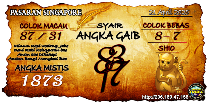 Prediksi Togel Singapore Senin 21 April 2025
