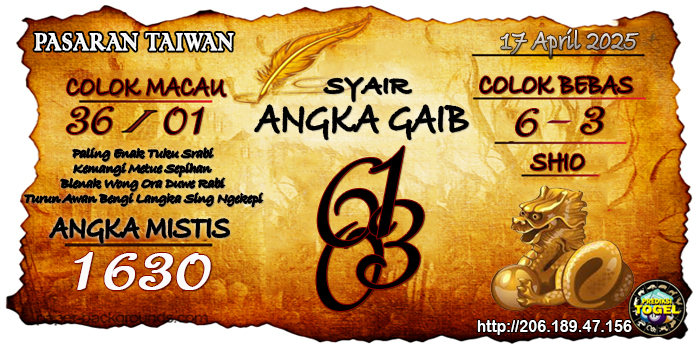 Prediksi Togel Taiwan Kamis 17 April 2025