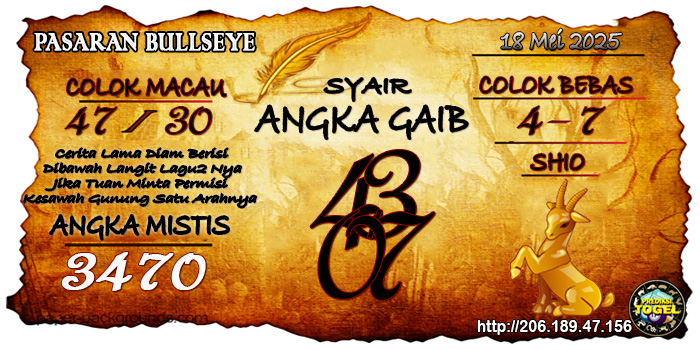 Prediksi Togel Bullseye Minggu 18 Mei 2025