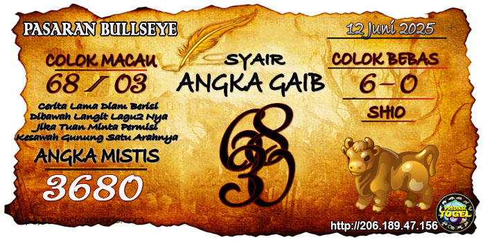 Prediksi Togel Bullseye Kamis 12 Juni 2025