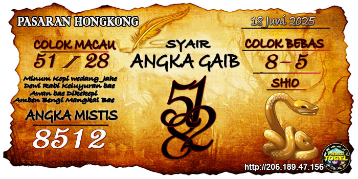 Prediksi Togel Hongkong Rabu 18 Juni 2025