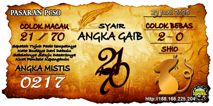Prediksi Togel Pcso Minggu 29 Juni 2025