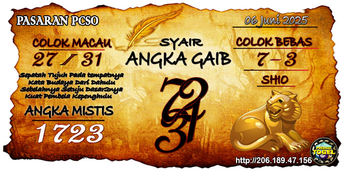 Prediksi Togel Pcso Jumat 6 Juni 2025
