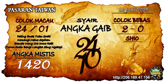 Prediksi Togel Taiwan Senin 16 Juni 2025