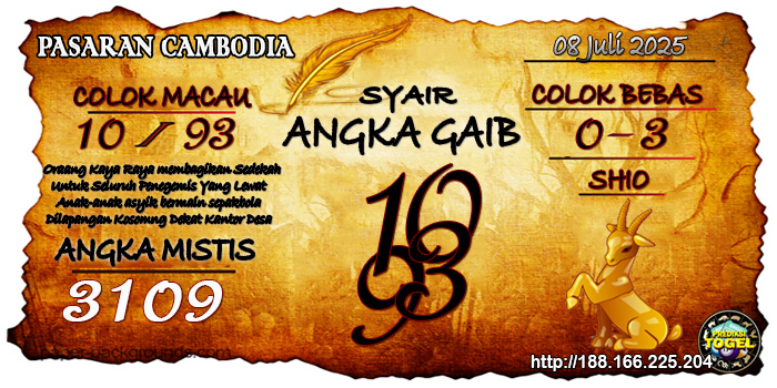 Prediksi Togel Cambodia Selasa 8 Juli 2025