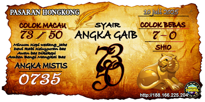 Prediksi Togel Hongkong Kamis 10 Juli 2025
