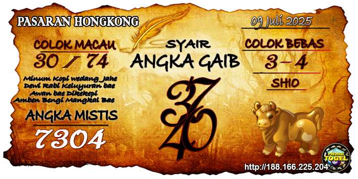 Prediksi Togel Hongkong Rabu 9 Juli 2025