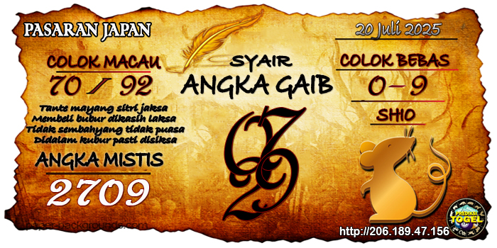 Prediksi Togel Japan Minggu 20 Juli 2025