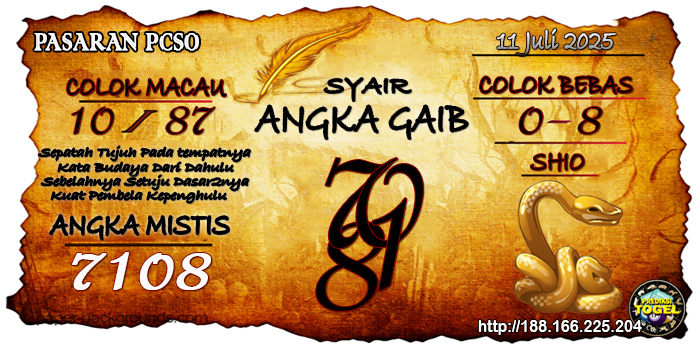 Prediksi Togel Pcso Jumat 11 Juli 2025