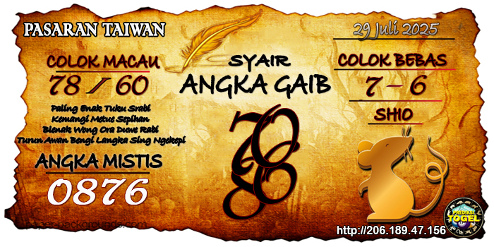 Prediksi Togel Taiwan Selasa 29 Juli 2025
