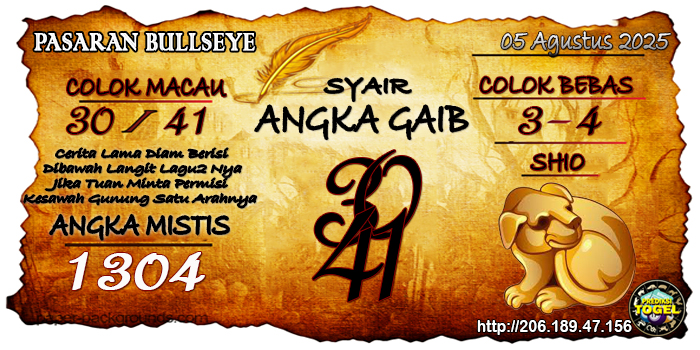 Prediksi Togel Bullseye Selasa 5 Agustus 2025