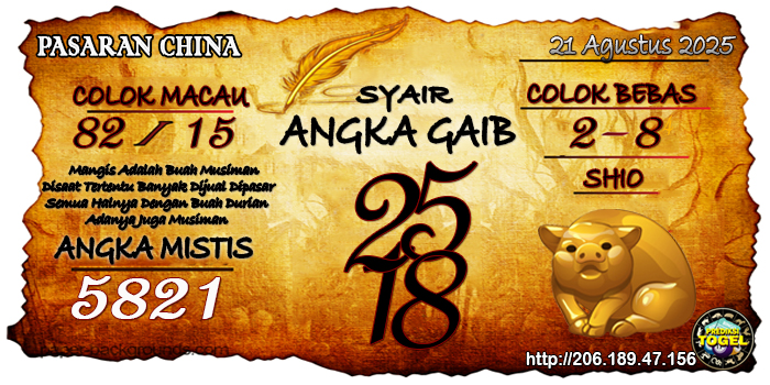 Prediksi Togel China Kamis 21 Agustus 2025