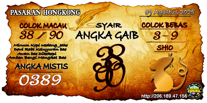 Prediksi Togel Hongkong Sabtu 9 Agustus 2025