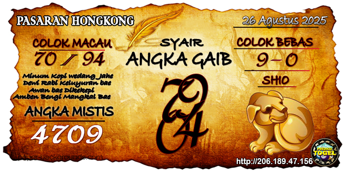 Prediksi Togel Hongkong Selasa 26 Agustus 2025