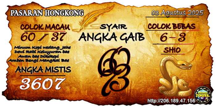 Prediksi Togel Hongkong Minggu 3 Agustus 2025