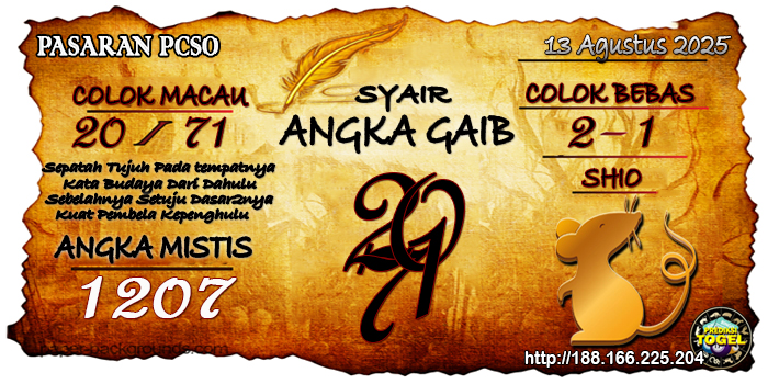 Prediksi Togel Pcso Rabu 13 Agustus 2025
