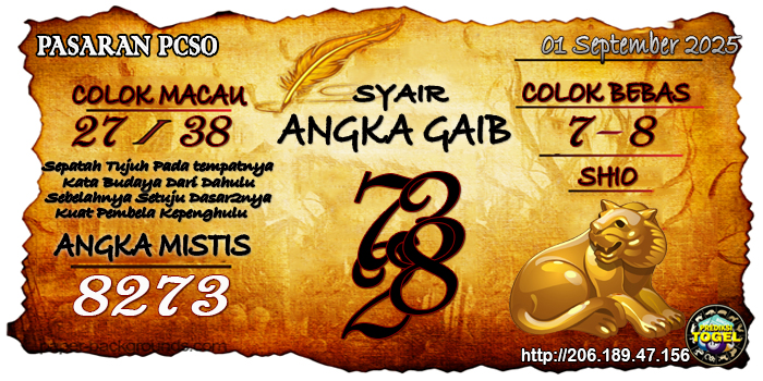 Prediksi Togel Pcso Senin 1 September 2025