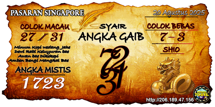 Prediksi Togel Singapore Rabu 20 Agustus 2025