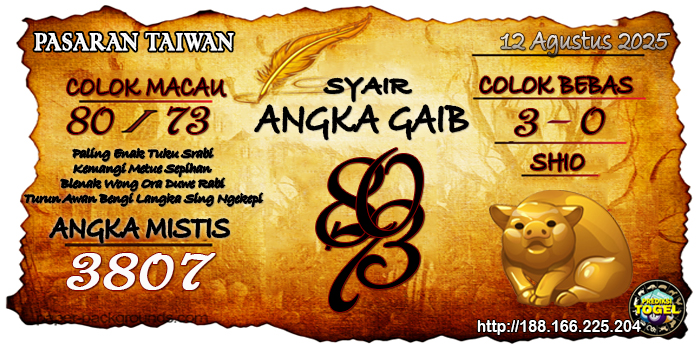 Prediksi Togel Taiwan Rabu 13 Agustus 2025