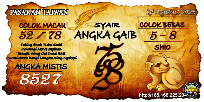 Prediksi Togel Taiwan Rabu 27 Agustus 2025