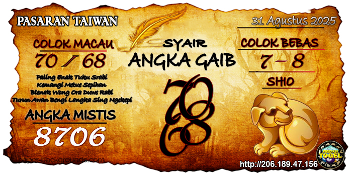 Prediksi Togel Taiwan Minggu 31 Agustus 2025