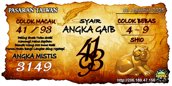 Prediksi Togel Taiwan Rabu 6 Agustus 2025
