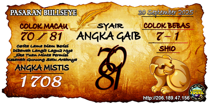 Prediksi Togel Bullseye Selasa 30 September 2025