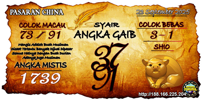 Prediksi Togel China Selasa 23 September 2025