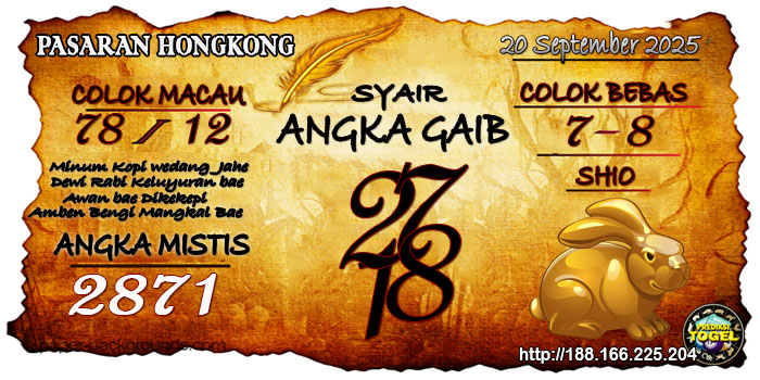 Prediksi Togel Hongkong Sabtu 20 September 2025