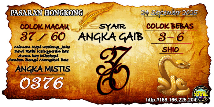 Prediksi Togel Hongkong Rabu 24 September 2025