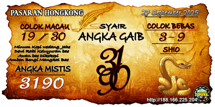 Prediksi Togel Hongkong Sabtu 27 September 2025