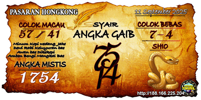 Prediksi Togel Hongkong Kamis 11 September 2025