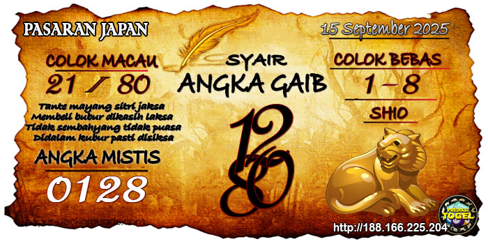 Prediksi Togel Japan Senin 15 September 2025
