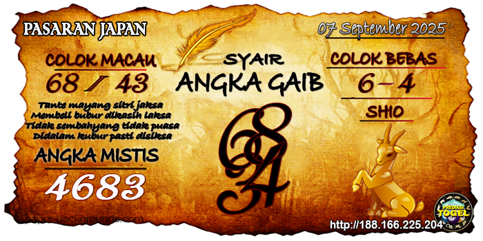 Prediksi Togel Japan Minggu 7 September 2025