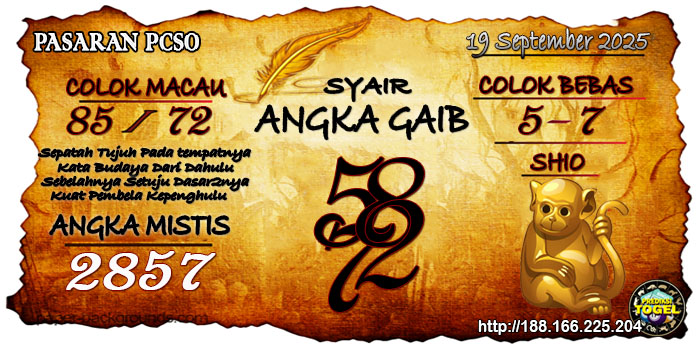 Prediksi Togel Pcso Jumat 19 September 2025