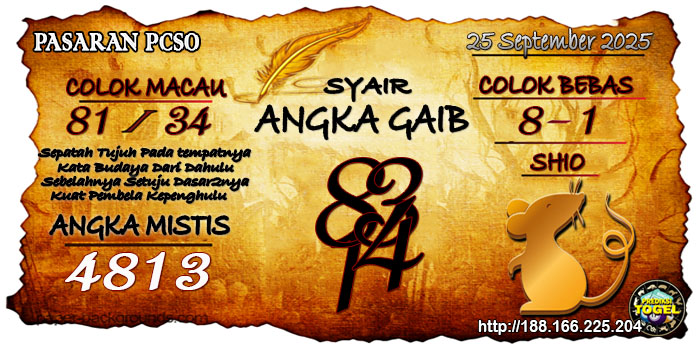 Prediksi Togel Pcso Kamis 25 September 2025