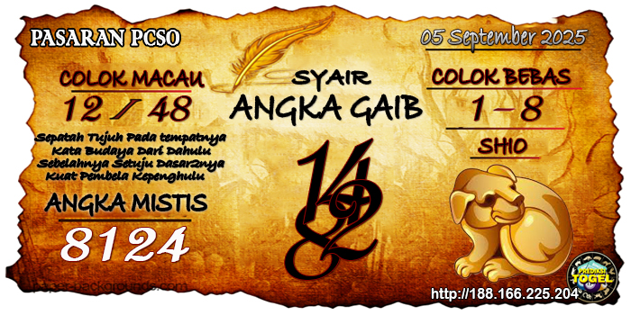 Prediksi Togel Pcso Jumat 5 September 2025