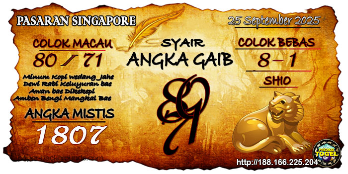 Prediksi Togel Singapore Kamis 25 September 2025