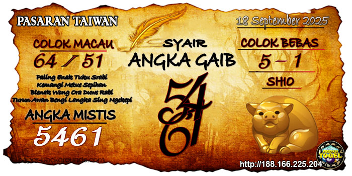 Prediksi Togel Taiwan Kamis 18 September 2025