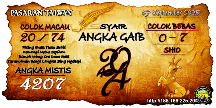 Prediksi Togel Taiwan Minggu 7 September 2025