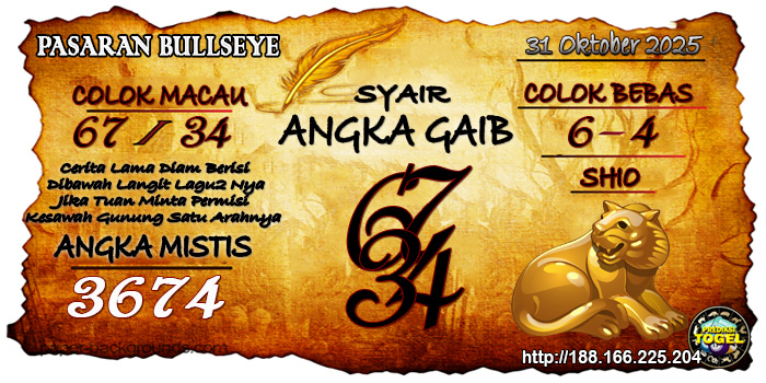 Prediksi Togel Bullseye Jumat 31 Oktober 2025