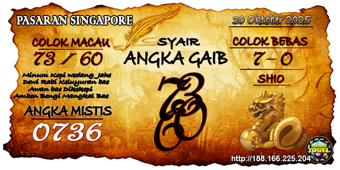 Prediksi Togel Singapore Kamis 30 Oktober 2025