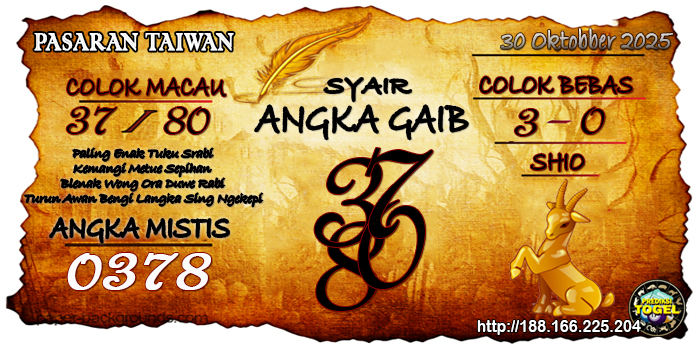 Prediksi Togel Taiwan Kamis 30 Oktober 2025