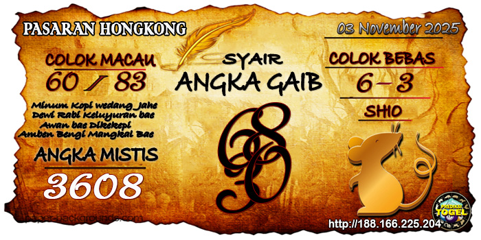 Prediksi Togel Hongkong Senin 3 November 2025