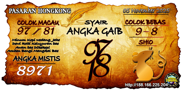 Prediksi Togel Hongkong Rabu 5 November 2025