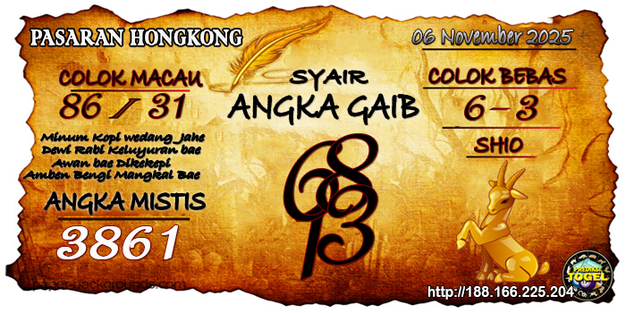 Prediksi Togel Hongkong Kamis 6 November 2025