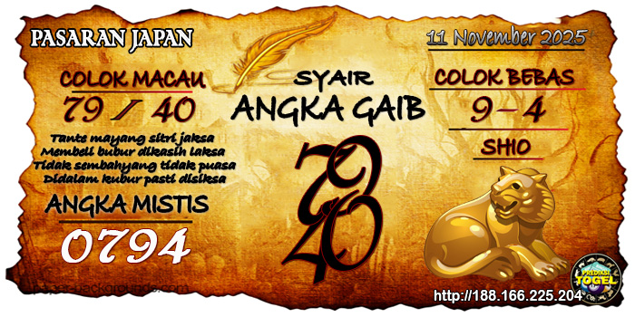 Prediksi Togel Japan Senin 3 November 2025