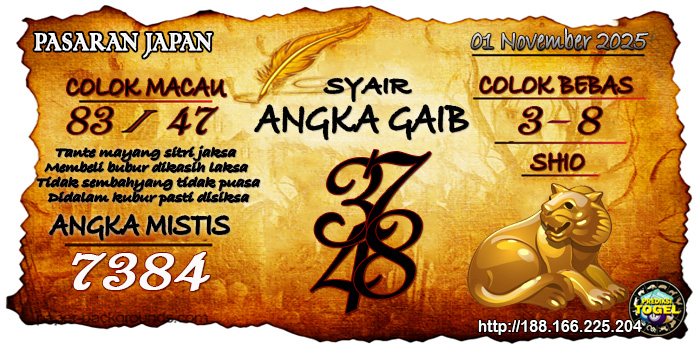 Prediksi Togel Japan Sabtu 1 November 2025