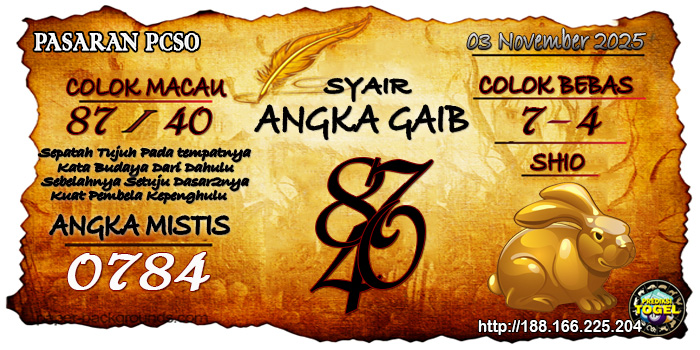 Prediksi Togel Pcso Senin 3 November 2025